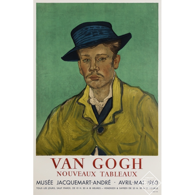 Affiche ancienne d'exposition - Van Gogh - Musée Jacquemart-André - Théo Chagall - 1960 - 76 par 50 cm