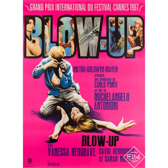 Affiche ancienne de film - Blow Up - Georges Keryfyser - 1967 - 80 par 58.5 cm