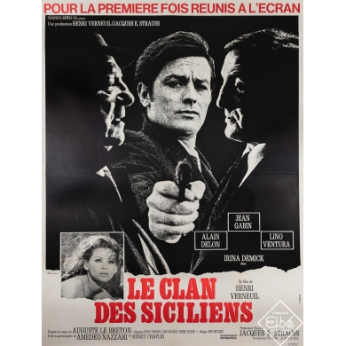 Vintage movie poster - Le Clan Des Siciliens - Ferracci - 1969 - 63 by 47.2 inches