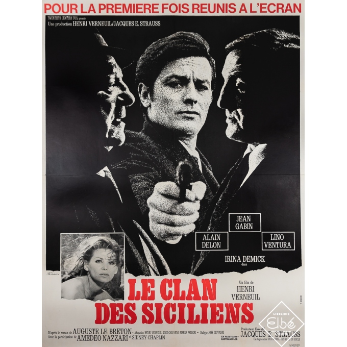 Affiche ancienne de film - Le Clan Des Siciliens - Ferracci - 1969 - 160 par 120 cm