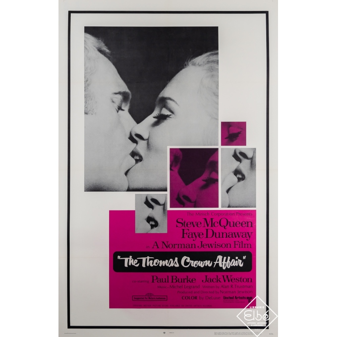 Vintage movie poster - The Thomas Crown Affair - United Artists - 1968 - 41.7 by 27 inches