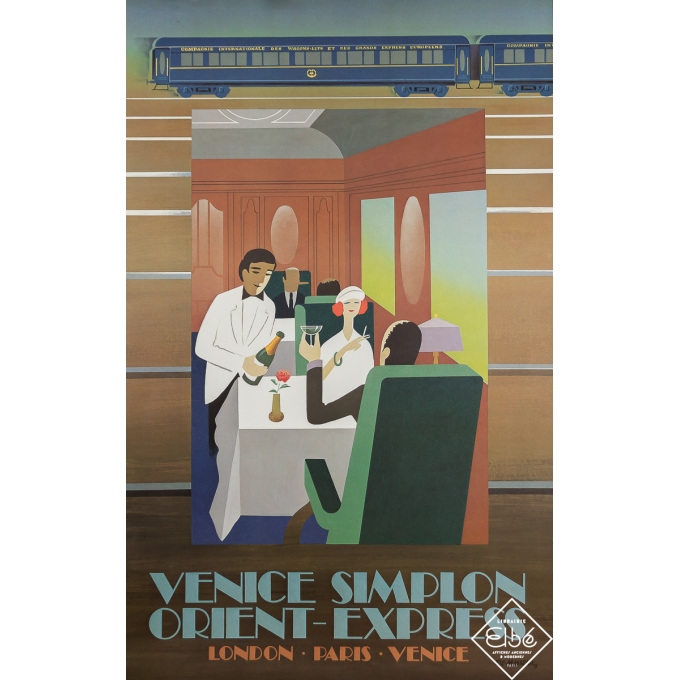 Vintage travel poster - Venice Simplon Orient-Express - Fix Masseau - 1981 - 38.8 by 24.4 inches