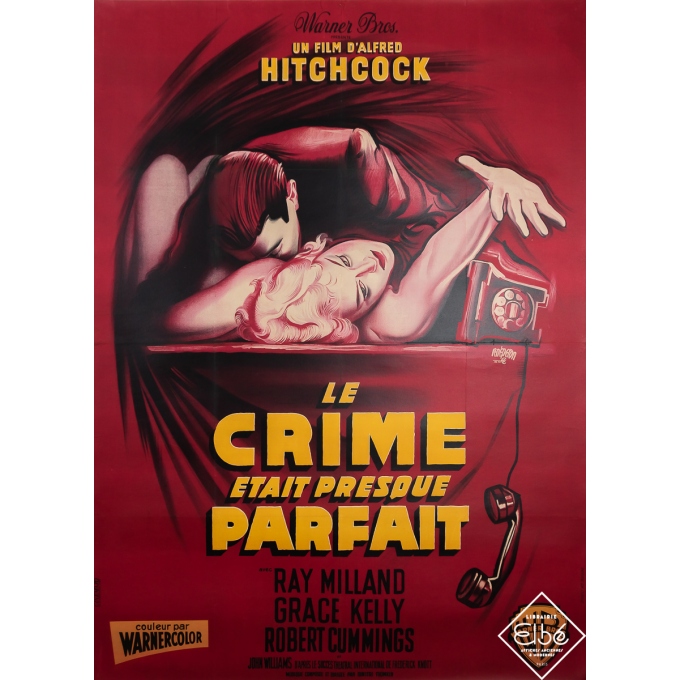 Vintage movie poster - Le Crime était Presque Parfait - René Péron - 1960 - 62.6 by 45.5 inches