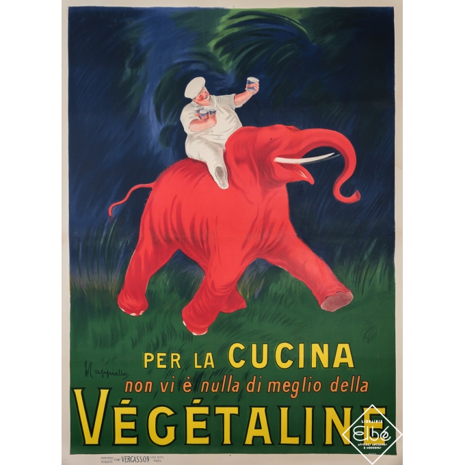 Affiche ancienne de publicité - Végétaline - Cappiello - 1912 - 159 par 119 cm