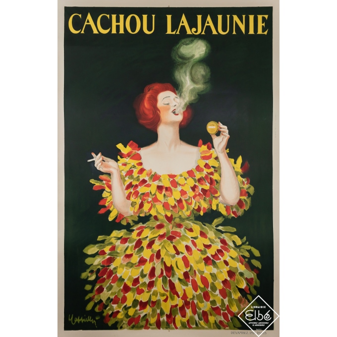 Affiche ancienne de publicité - Cachou Lajaunie - Cappiello - 1920 - 98 par 149 cm