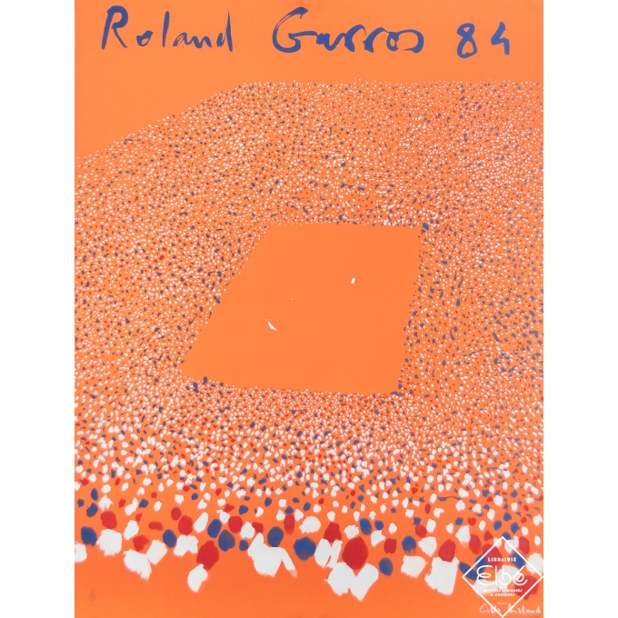 Affiche ancienne originale - Roland Garros 84 - Gilles Aillaud - 1984 - 75 par 57 cm