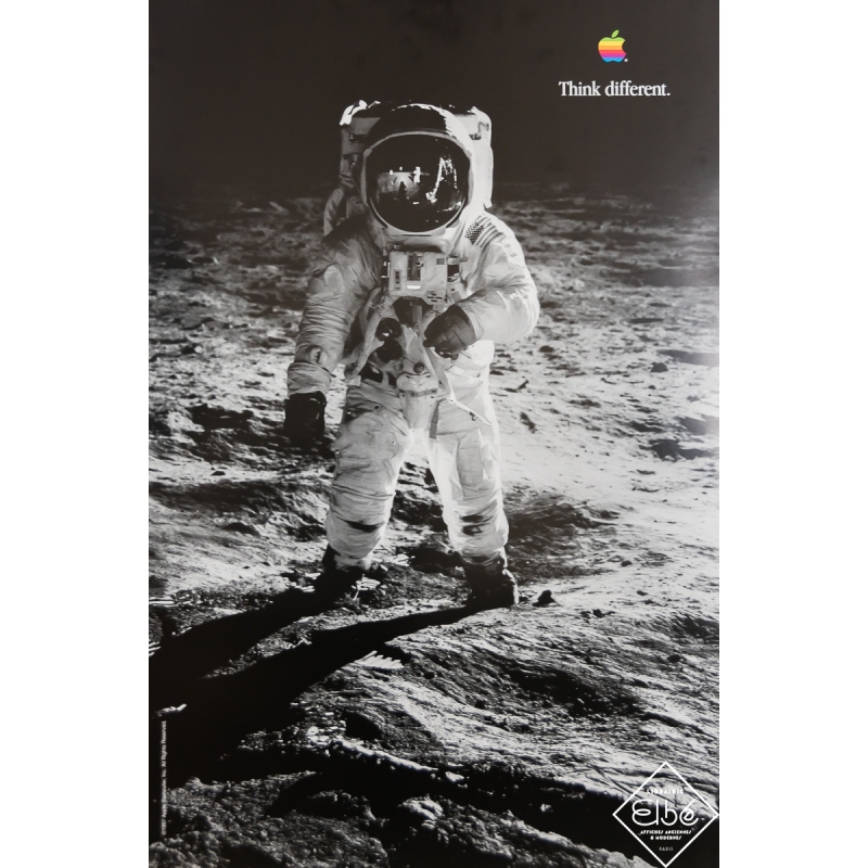 Affiche ancienne de publicité - Think Different - Apple -  - 1997 - 92.5 par 60.5 cm