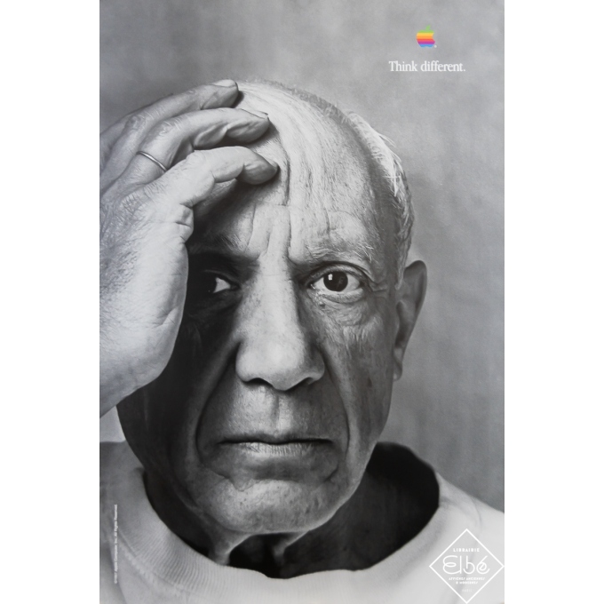 Affiche ancienne d'exposition - Picasso - Portrait - Apple - Picasso - 1997 - 92 par 60.5 cm
