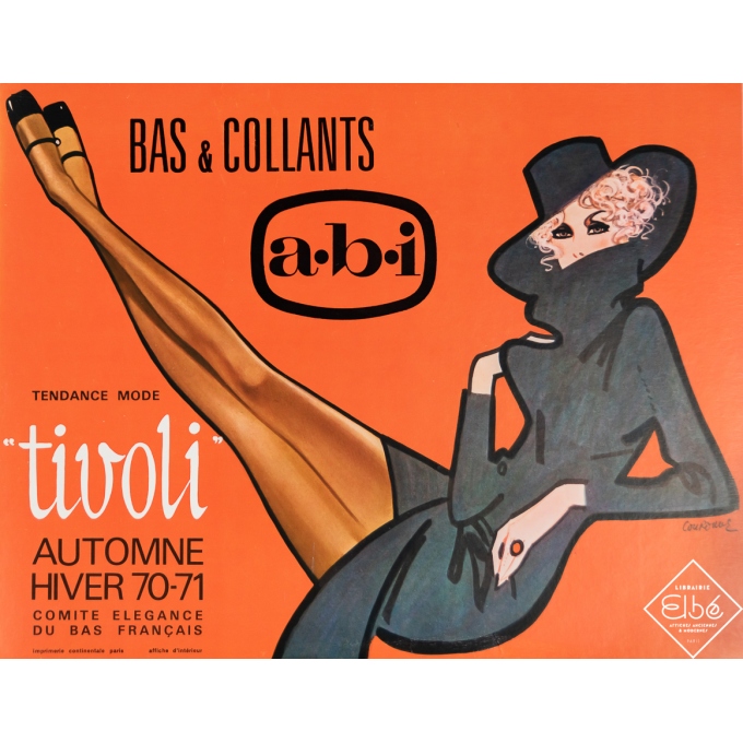 Vintage advertisement poster - A-B-I Bas - Tendance mode Tivoli - Couronne - 1970 - 12.2 by 15.7 inches Vintage advertisement poster - A-B-I Bas - Tendance mode Tivoli - Couronne - 1970 - 12.2 by 15.7 inches