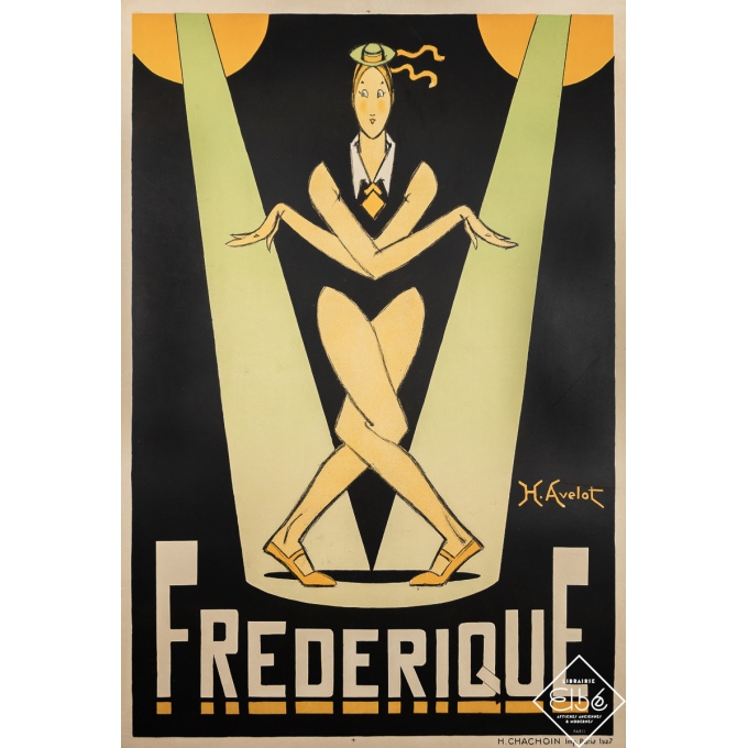 Affiche ancienne originale - Frederique - H. Avelot - 1927 - 120 par 80 cm
