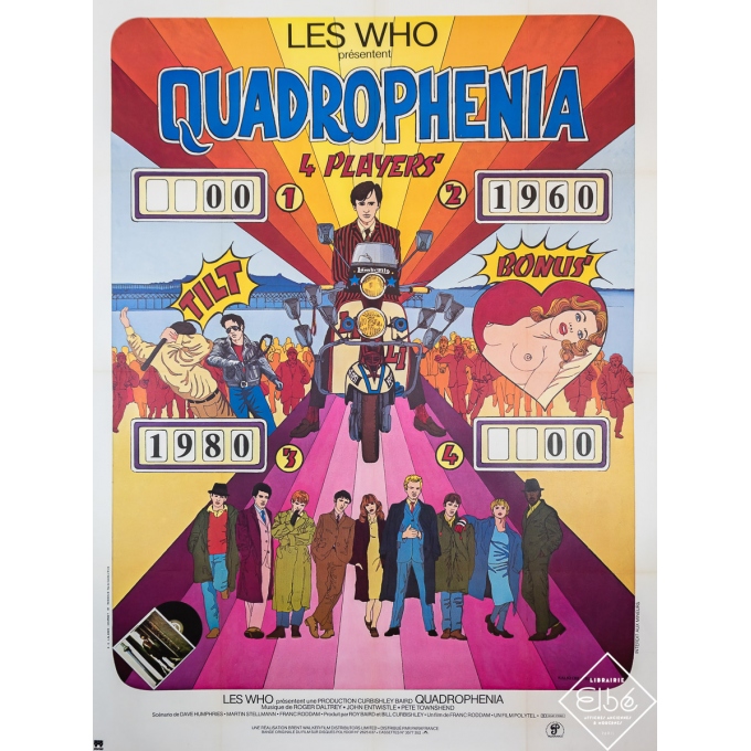 Affiche ancienne de film - The Who - Quadrophenia - Kalki Creation - Circa 1980 - 160 par 120 cm