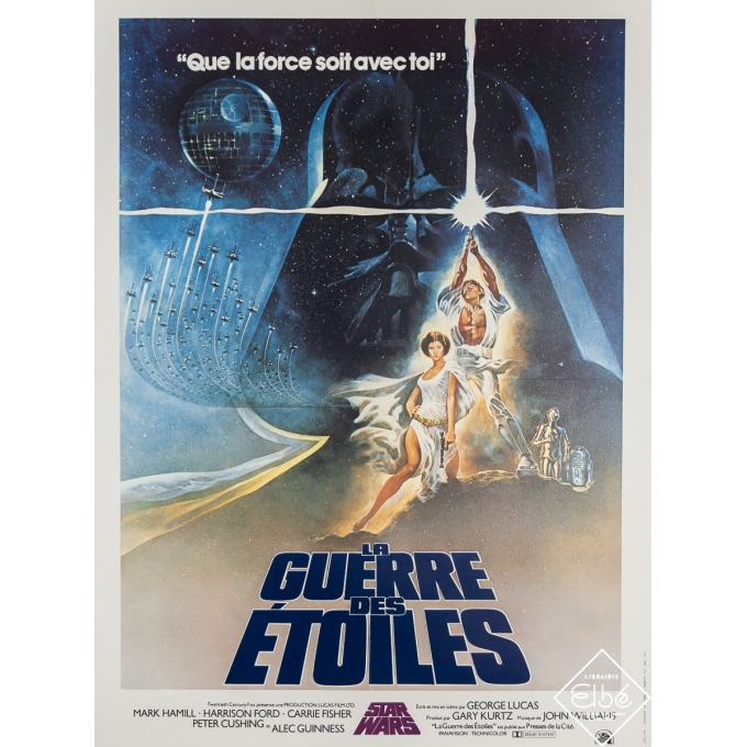 Vintage movie poster - Star Wars - Georges Lucas - 1977 - 31.9 by 24 inches