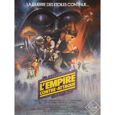 Affiche ancienne de film - Star Wars - L'empire Contre Attaque - Modèle B - Georges Lucas - 1981 - 160 par 120 cm