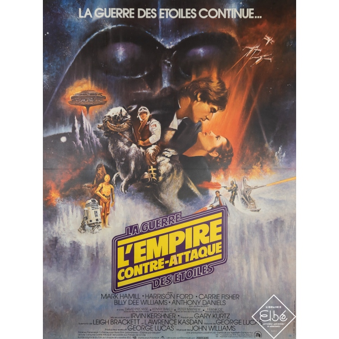 Affiche ancienne de film - Star Wars - L'empire Contre Attaque - Modèle B - Georges Lucas - 1981 - 160 par 120 cm