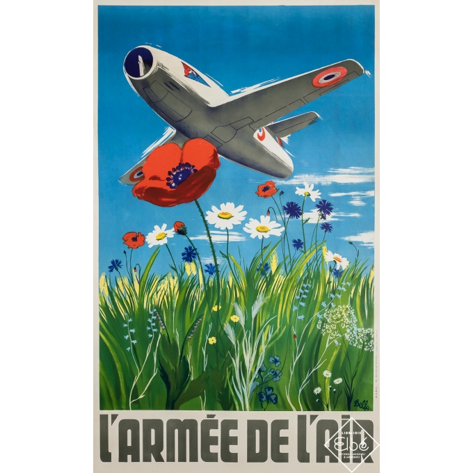 Affiche ancienne originale - L'Armée de l'air - Delfo - Circa 1950 - 100 par 60 cm