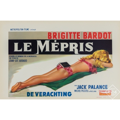 Vintage movie poster - Le Mépris - Circa 1960 - 14.4 by 21.5 inches