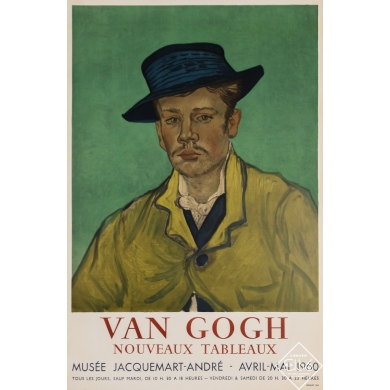 Affiche ancienne d'exposition - Van Gogh - Vincent Van Gogh - 1960 - 75.5 par 50 cm