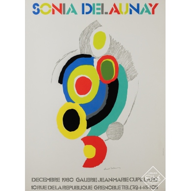 Vintage exhibition poster - Sonia Delaunay - Sonia Delaunay - 1980 - 29.9 by 22 inches