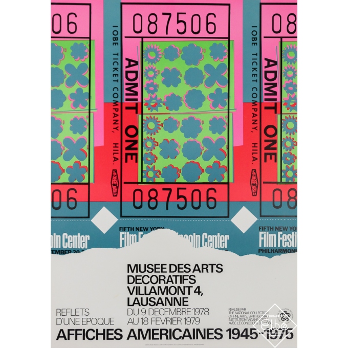 Vintage exhibition poster - Musée des Arts Décoratifs Villamont 4, Lausanne - Andy Warhol - 1978 - 25.2 by 17.9 inches