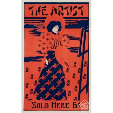 Original vintage poster - The Artist - 1900 - 19.3 by 12 inches