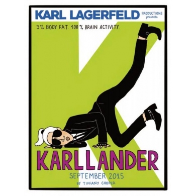 Karllander - Tiffany Cooper - Sérigraphie 2015 pour Karl Lagerfeld