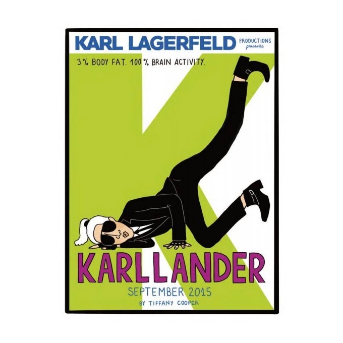 Karllander - Tiffany Cooper - Sérigraphie 2015 pour Karl Lagerfeld