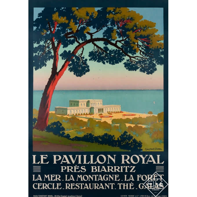 Vintage travel poster - Le Pavillion Royal - Biarritz - Constant Duval - Circa 1920 - 41.3 by 29.5 inches Vintage travel poster - Le Pavillion Royal - Biarritz - Constant Duval - Circa 1920 - 41.3 by 29.5 inches