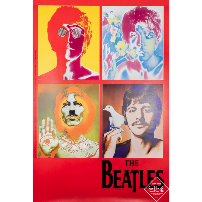 Affiche ancienne originale - The Beatles - Emi Records - 2000 - 165 par 113 cm