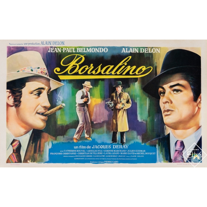 Vintage movie poster - Borsalino affiche belge - 1970 - 12.8 by 21.3 inches