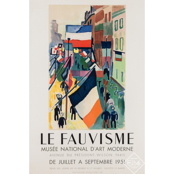 Vintage exhibition poster - Le fauvisme - Raoul Dufy - 1951 - 26.8 by 17.9 inches