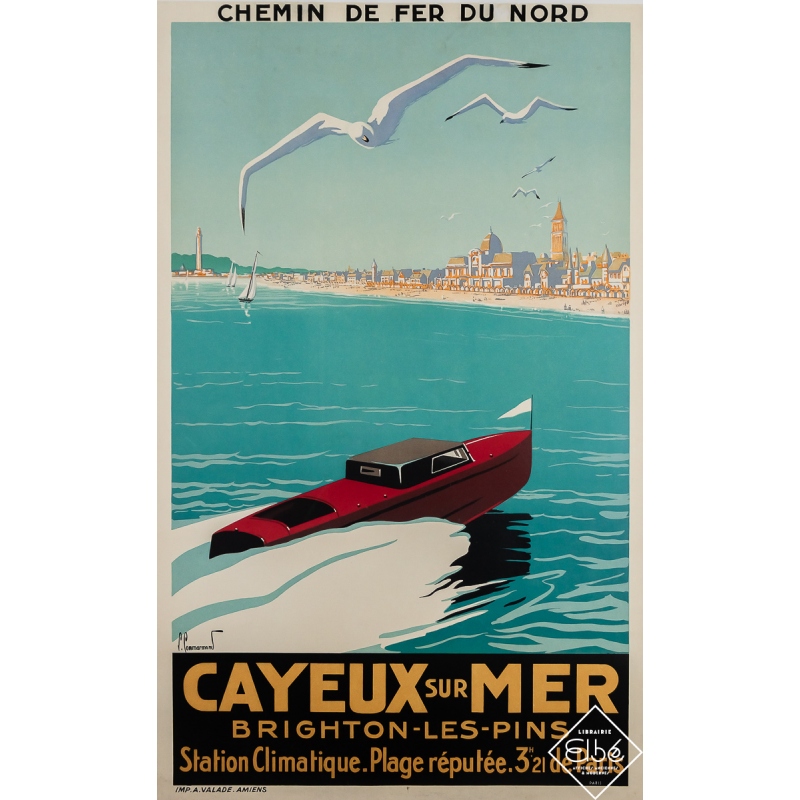 Vintage travel poster - Cayeux-sur-mer - Pierre Commarmond - Circa 1930 - 39.4 by 24 inches