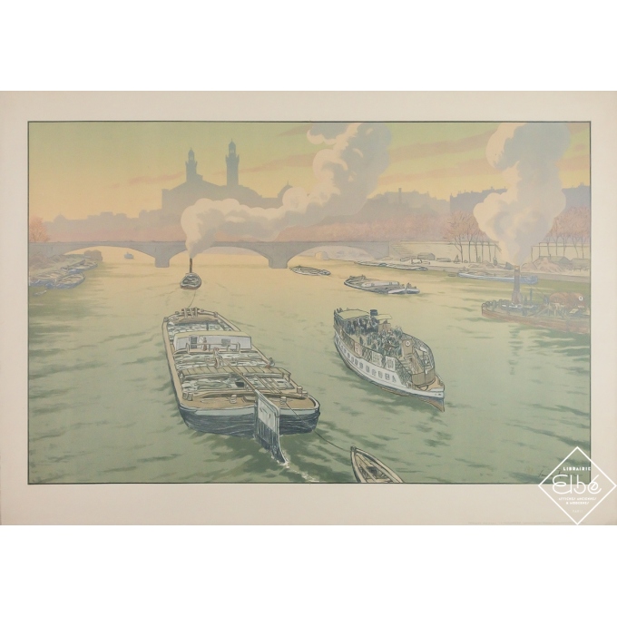 Vintage travel poster - Le Trocadéro  - Henri Rivière - Circa 1920 - 25.4 by 35.4 inches