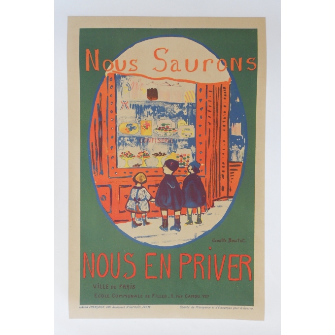 Nous saurons nous en priver - Affichette datant de la Seconde Guerre Mondiale - Concours Ville de Paris