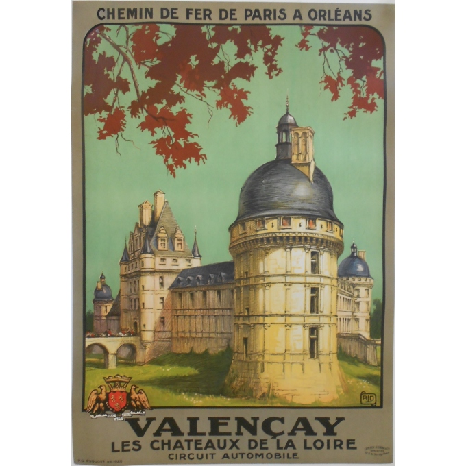 Valençay - Affiche originale de régionalisme signée Alo