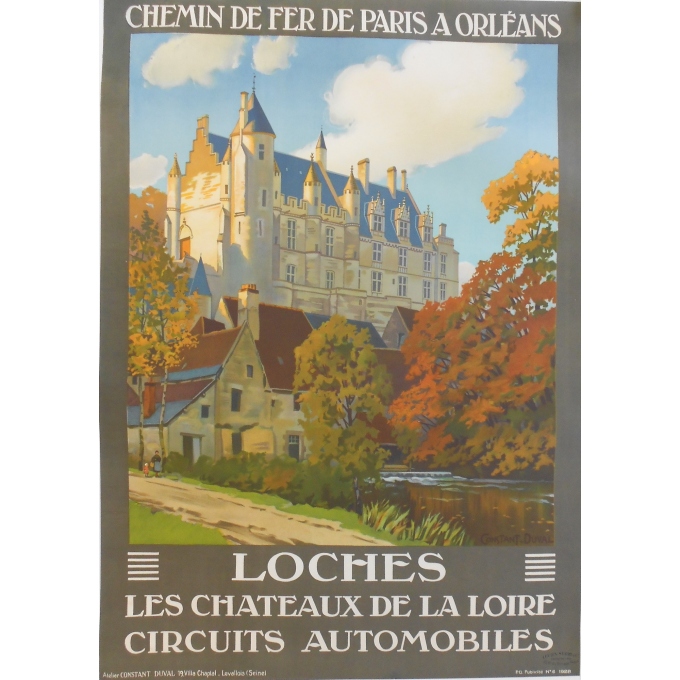 Loches - Affiche originale de régionalisme signée Constant-Duval