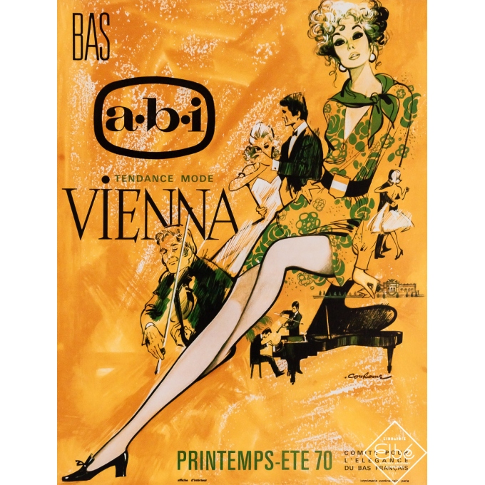 Affiche ancienne de publicité - ABI Vienna - Couronne - 1970 - 40 par 30 cm