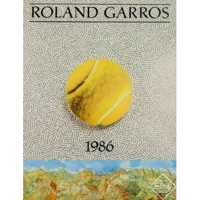 Vintage advertisement poster - Roland Garros 1986 - Jiri Kolar - 1986 - 29.5 by 22.4 inches