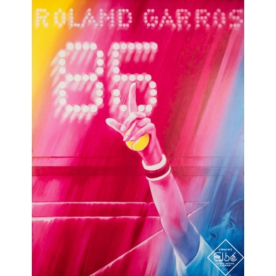 Original vintage poster - Roland Garros 1985 - Monory - 1985 - 29.3 by 22.4 inches