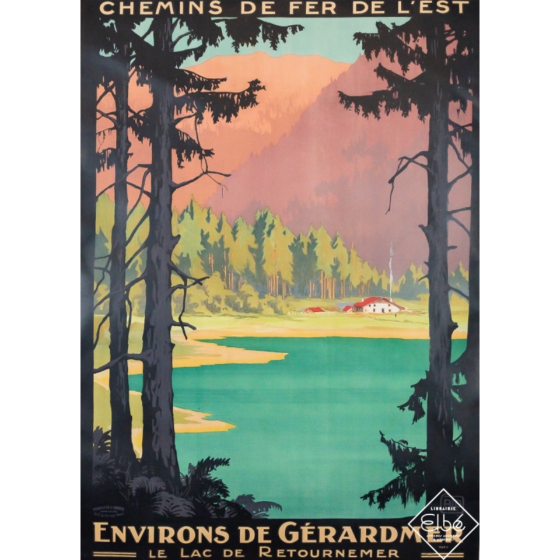 Affiche ancienne de voyage - Gérardmer - Charles Hallo - Circa 1920 - 104 par 74 cm