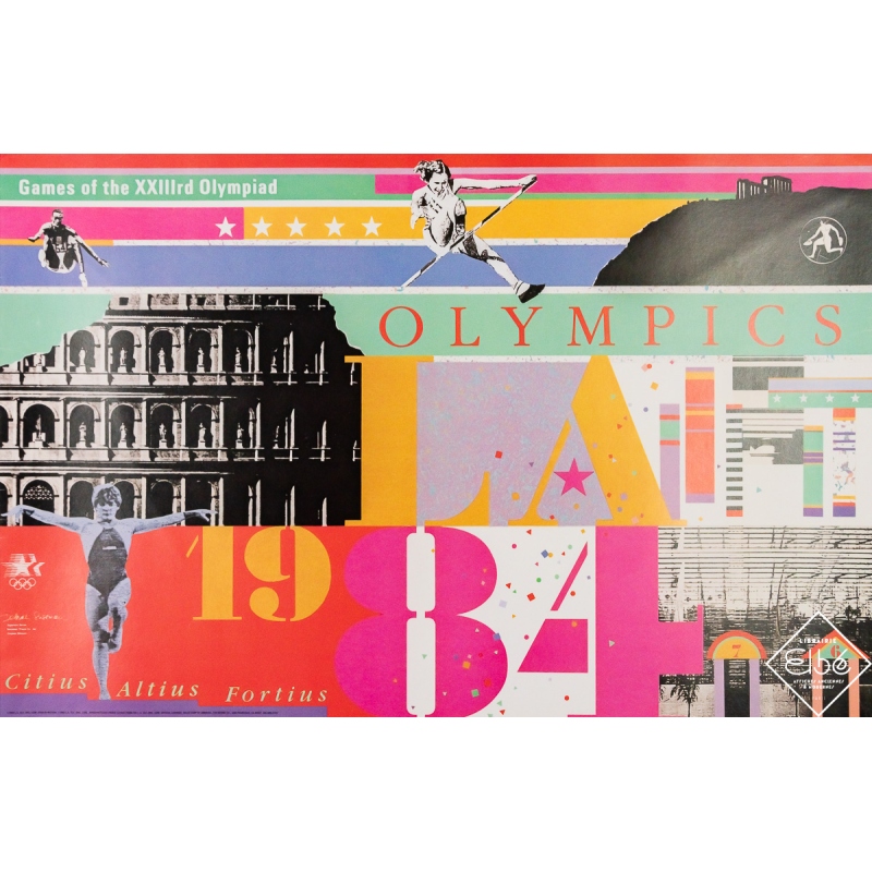 Vintage poster XXIII Olympic Games in Los Angeles 1984 by
