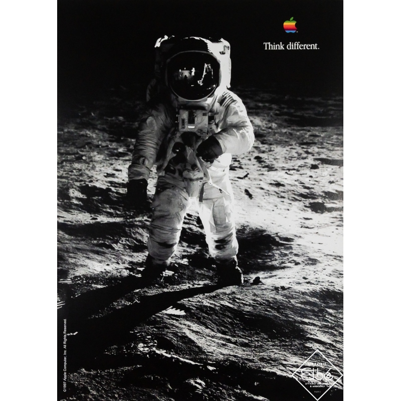 Vintage advertisement poster - Neil Amstrong - Apple - 1997 - 27.8 by 19.7 inches