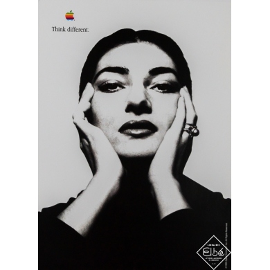 Affiche ancienne de publicité - Maria Callas - Apple - 1998 - 69.5 par 50 cm