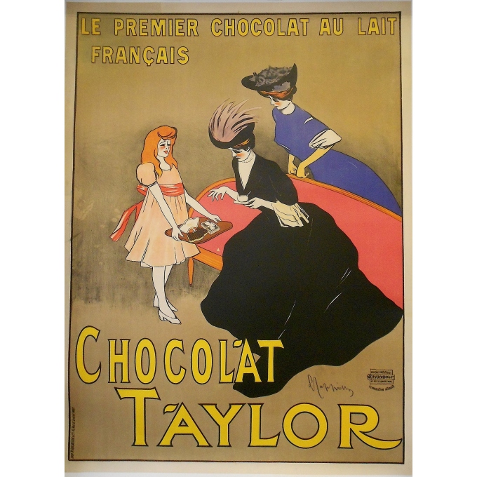 Affiche originale pour le Chocolat Taylor, signée Cappiello, circa 1900