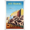 Affiche originale de la compagnie Air France - Israël - 62 x 100 cm
