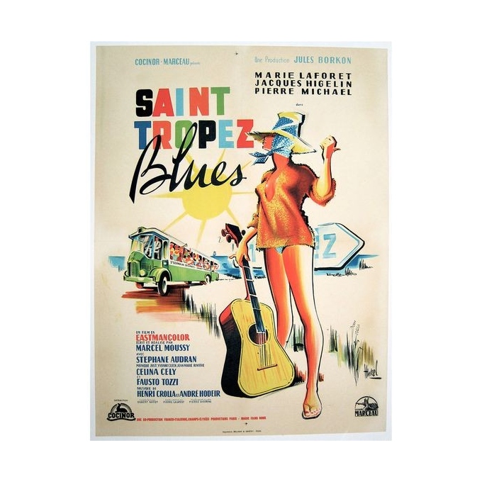 Affiche originale de cinéma - Saint-Tropez Blues avec Maris Laforêt (1961)