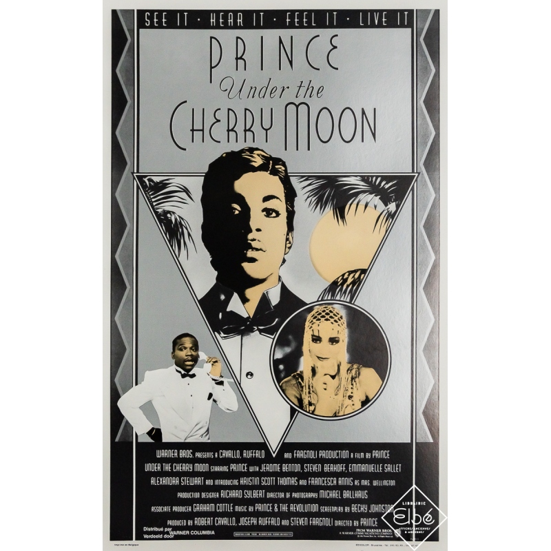 Affiche ancienne originale de cinéma - Prince under the Cherry Moon - Circa 1980 - 55 par 36.5 cm