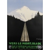 Affiche ancienne originale de voyage - Vers le Mont Blanc - jour - Triptyque - PLM - Géo Dorival - 104 par 75 cm Affiche ancienne originale de voyage - Vers le Mont Blanc - jour - Triptyque - PLM - Géo Dorival - 104 par 75 cm