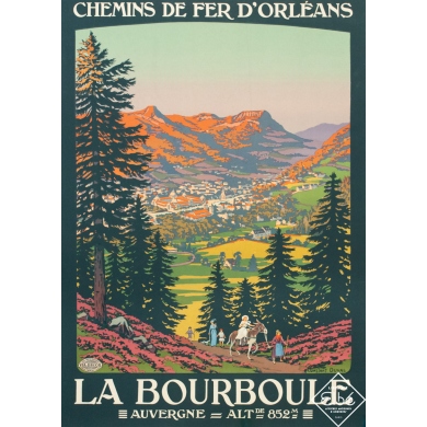Affiche ancienne de voyage de Constant Duval Circa 1920 -...