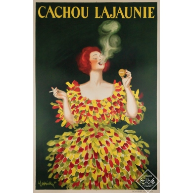 Original vintage advertising poster Cachou Lajaunie - Leonetto Cappiello - 58.27 by 38.19 inches