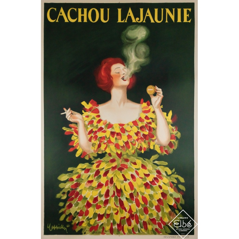 Affiche ancienne originale de publicité - Cachou Lajaunie - Leonetto Cappiello - 148 par 97 cm Affiche ancienne originale de publicité - Cachou Lajaunie - Leonetto Cappiello - 148 par 97 cm